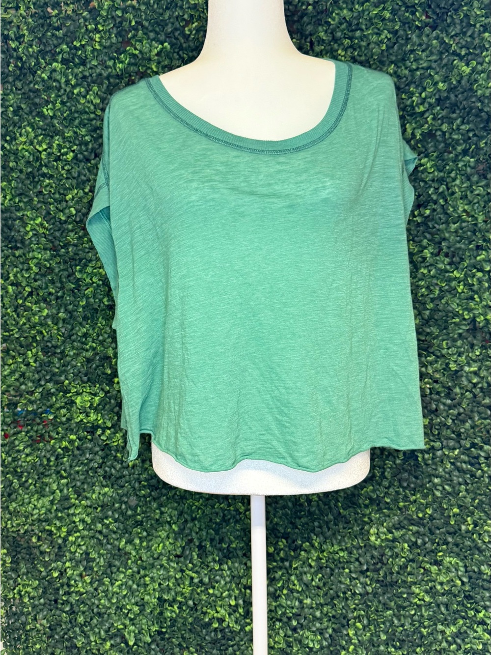 Free People Green Open Back Cross Back Top – Size Small